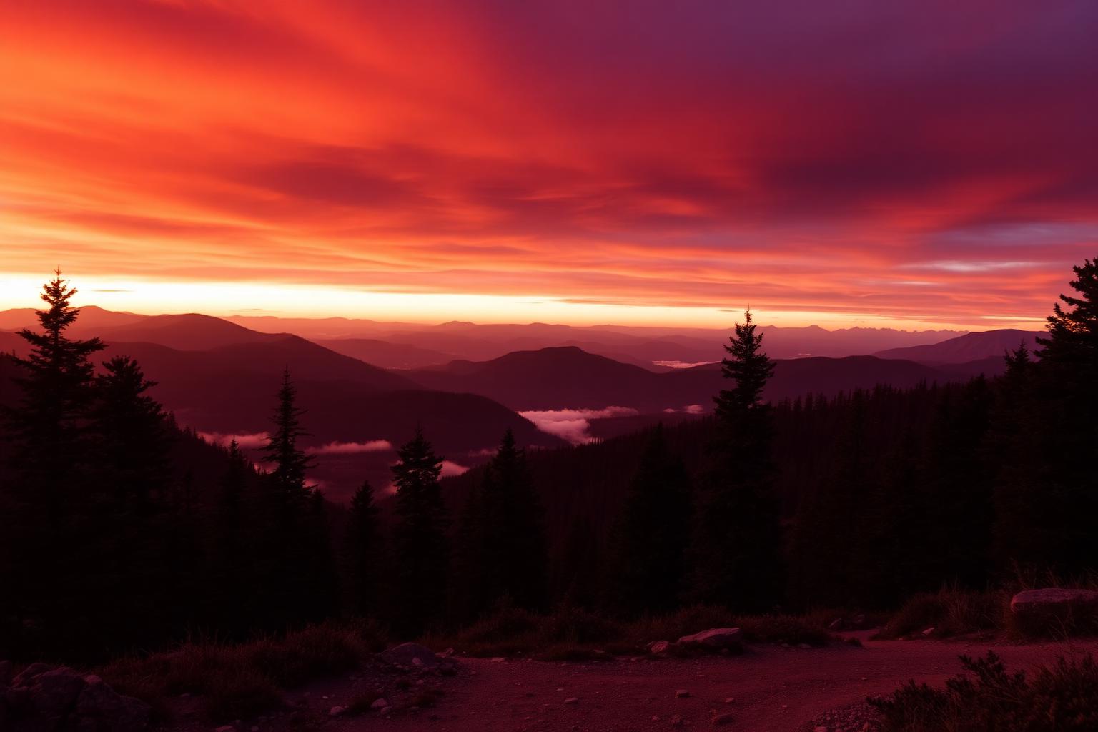 Montana mountain sunrise